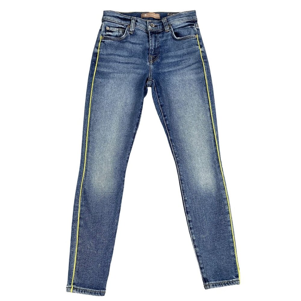 7 for All Mankind the Ankle Skinny Womens Luxe Vintage Jeans Sz 25 (Fits 25 x 26
